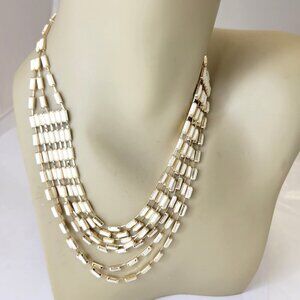 Multistrand Layered Necklace in Cream Hues